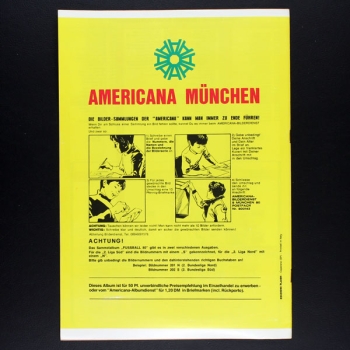 Fußball 1980 Süd Americana Sticker Leeralbum