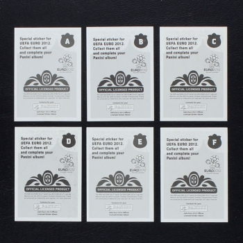 Euro 2012 Panini Coca Cola Sticker A - F komplett