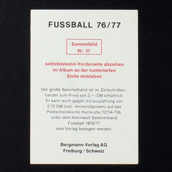 Franz Beckenbauer Bergmann Sticker Fußball 1976