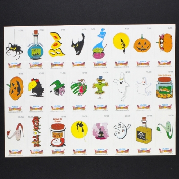 Halloween Fleer 1998 Sticker komplett - Kaugummi Bilder