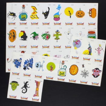 Halloween Fleer 1998 Sticker komplett - Kaugummi Bilder