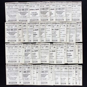 Calciatori 1987 Panini Sticker - 60 verschiedene Wappen