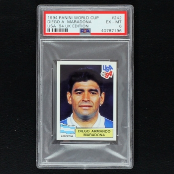 Diego Maradona USA 94 Panini Sticker - PSA 6