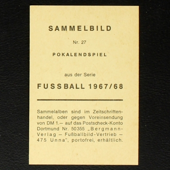 Franz Beckenbauer - Uwe Seeler Bergmann Card  No. 27 - Fußball 1967