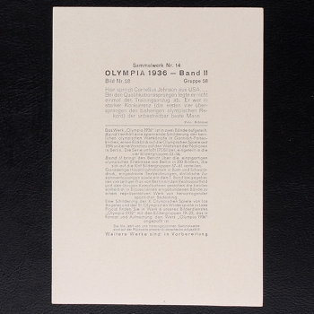 Preview: Jesse Owens Reemtsma Bild No. 58 - Olympia 1936