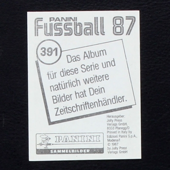 Zbigniew Boniek Panini Sticker Nr. 391 - Fußball 87