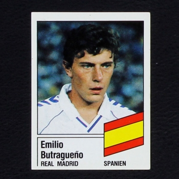 Emilio Butragueno Panini Sticker No. 419 - Fußball 87