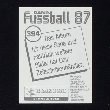 Junior Panini Sticker Nr. 394 - Fußball 87