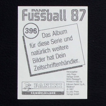 Paolo Rossi Panini Sticker Nr. 396 - Fußball 87
