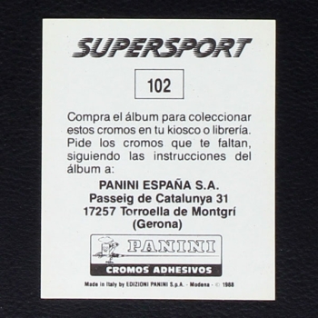 Ronald Koeman Panini Sticker No. 102 - Super Sport 1988
