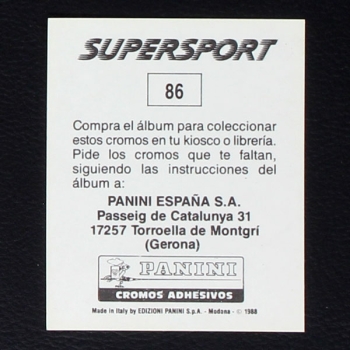 Ricardo de Brito Alemao Panini Sticker Nr. 86 - Super Sport 1988