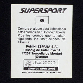 John Barnes Panini Sticker Nr. 89 - Super Sport 1988