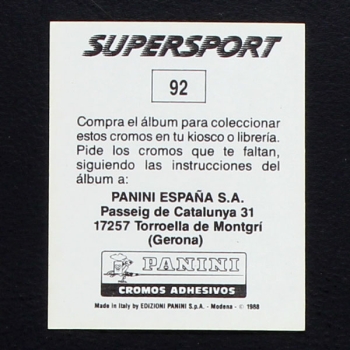 Giuseppe Bergomi Panini Sticker Nr. 92 - Super Sport 1988