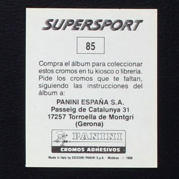 John Aldridge Panini Sticker No. 85 - Super Sport 1988