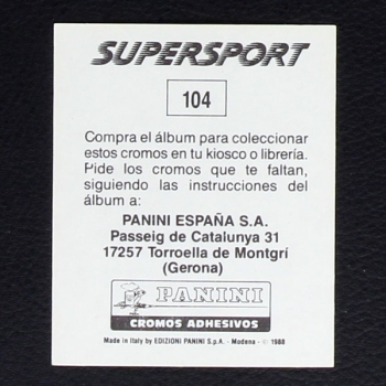 Sören Lerby Panini Sticker Nr. 104 - Super Sport 1988