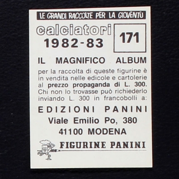 Giuseppe Galderisi Panini Sticker No. 171 - Calciatori 1982