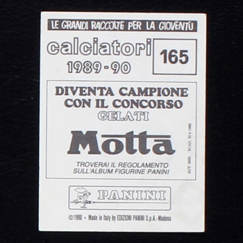 Lothar Matthäus Panini Sticker No. 165 - Calciatori 1989