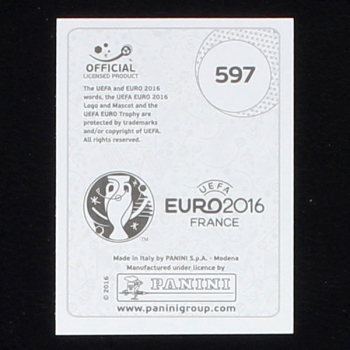 Christino Ronaldo Panini Sticker No. 597 - Euro 2016 Swiss Version