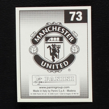 Christiano Ronaldo Panini Sticker No. 73 - Manchester United 2006