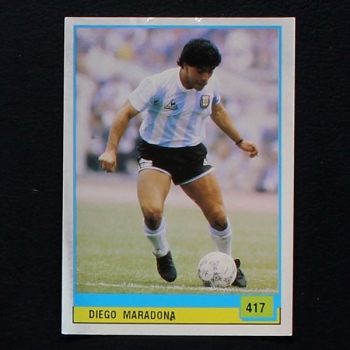 Diego Maradona Vallardi Sticker No. 417 - Il Grande Calcio 90