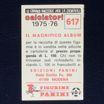 Johan Cruyff Panini Sticker No. 617 - Calciatori 1975