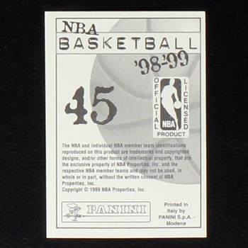 Glen Rice Panini Sticker No. 45 - NBA Basketball 98