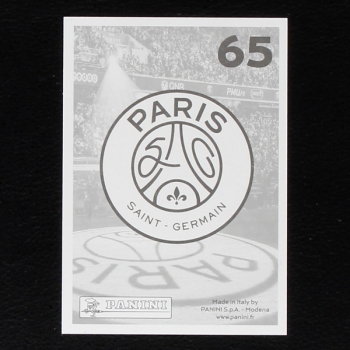 Naymar Panini Sticker No. 65 - Paris Saint Germain