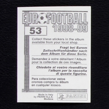 Didier Deschamps Panini Sticker No. 53 - Euro Football 1998-99