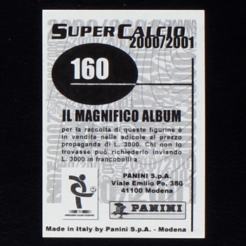 Zinedine Zidane Panini Sticker No. 160 - Super Calcio 2000
