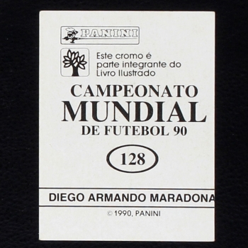 Diego Maradona Panini Picture No. 128 - Campeonato Mundial 90