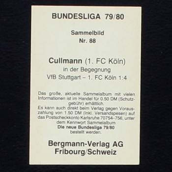 Bernd Cullmann Bergmann Sticker No. 88 - Bundesliga 79