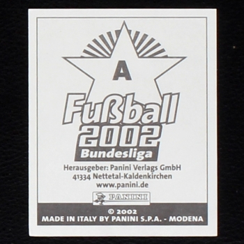 Oliver Kahn Panini Sticker No. A - Fußball 2002