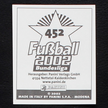 Krassimir Balakov Panini Sticker No. 452 - Fußball 2002