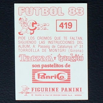 Jesus Maria Zamora Panini Sticker No. 419 - Futbol 83