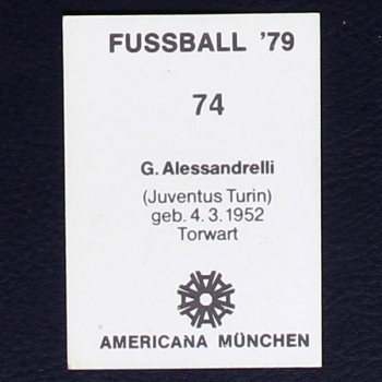 G. Alessandrelli Americana Sticker No. 74 - Fußball 79