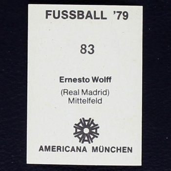 Ernesto Wolff Americana Sticker No. 83 - Fußball 79