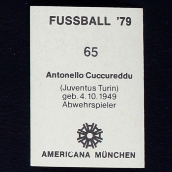 Antonello Cuccureddu Americana Sticker No. 65 - Fußball 79