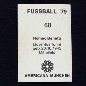 Romeo Benetti Americana Sticker No. 68 - Fußball 79