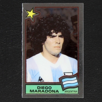 Diego Maradona Panini Card - Football Super Stars 1984