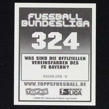 Mark van Bommel Topps Sticker No. 324 - Fußball 2009