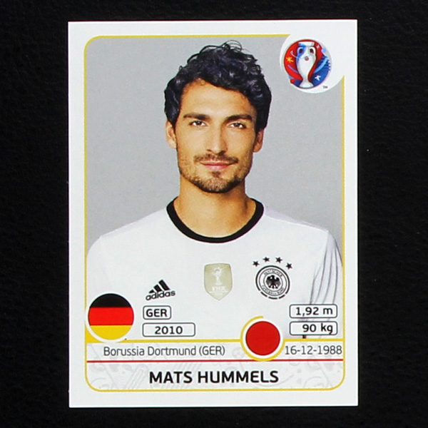Mats Hummels Panini Sticker No. 244 - Euro 2016- Sticker-Worldwide Mats Hummels Panini Sticker No. 244 - Euro 2016- Sticker-Worldwide