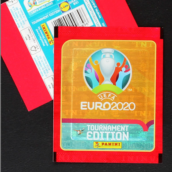 1x volle Kauf Panini UEFA Euro 2020 Lidl-Edition Tüte grün top !!! 