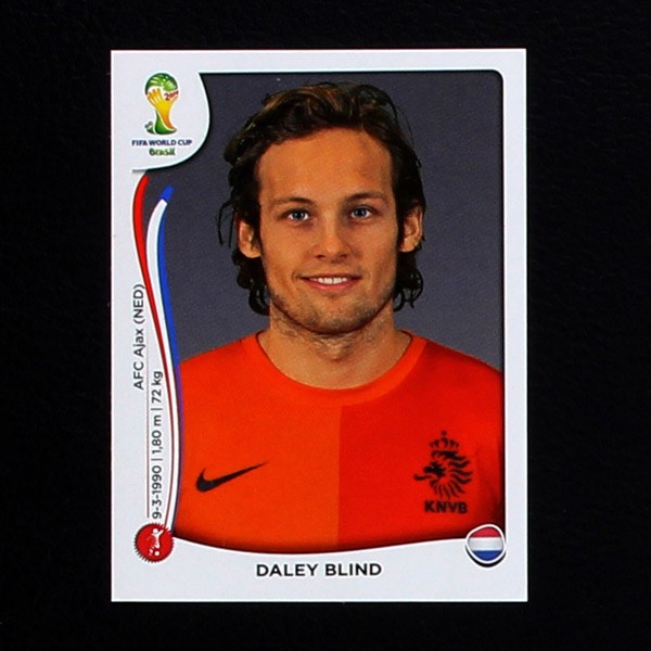 Panini 134 Daley Blind Niederlande FIFA WM 2014 Brasilien 
