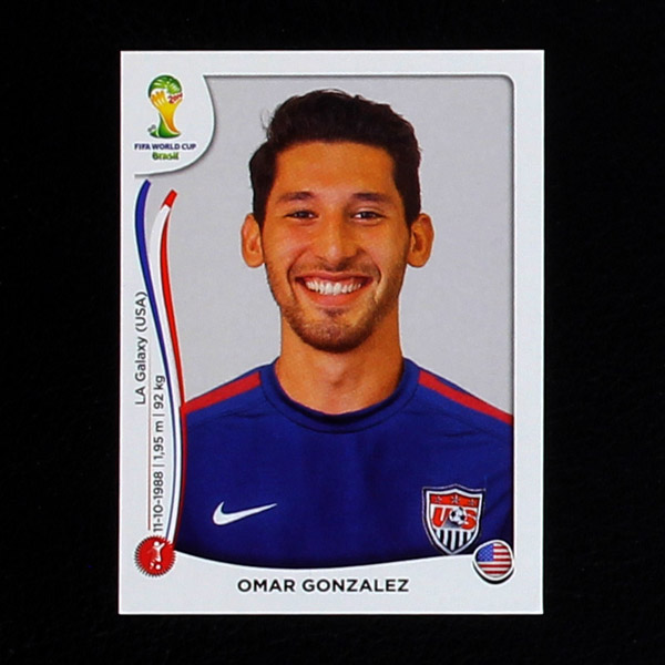 Panini 549 Omar Gonzalez USA FIFA WM 2014 Brasilien