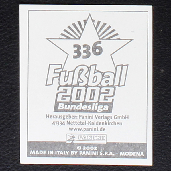 Thomas Linke Panini Sticker No. 336 - Fußball 2002- Sticker-Worldwide