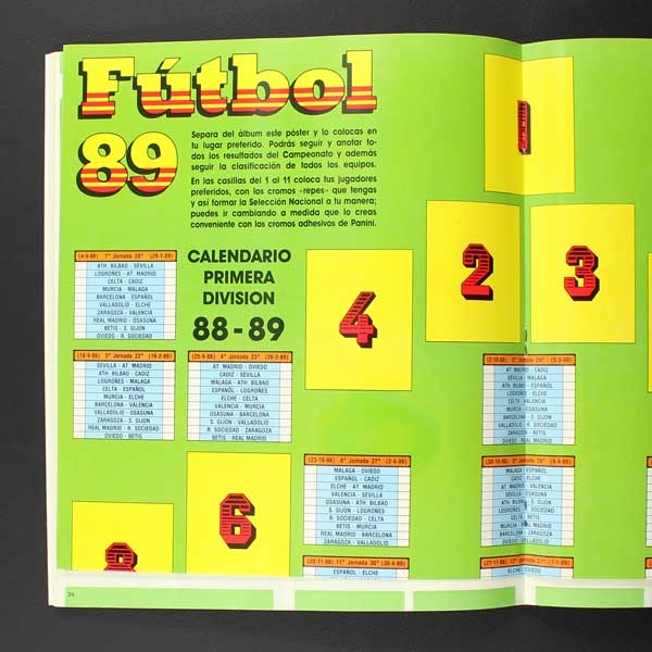 Futbol 90 Panini Sticker Album Album Spanien