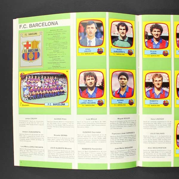 Futbol 90 Panini Sticker Album Album Spanien