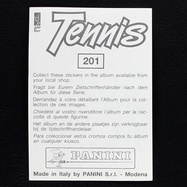 Yannick Noah Panini Sticker Nr. 201 - Tennis