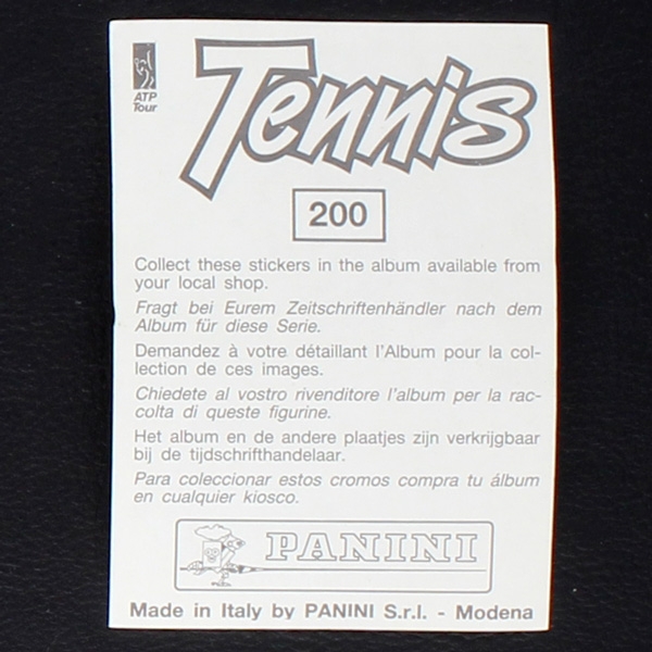 Yannick Noah Panini Sticker No. 200 - Tennis