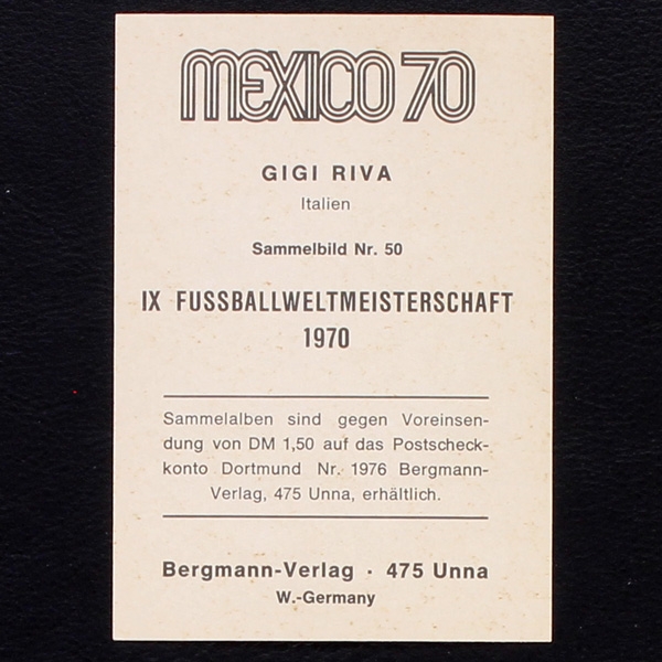 Gigi Riva Bergmann Card No. 76 - Mexico 70